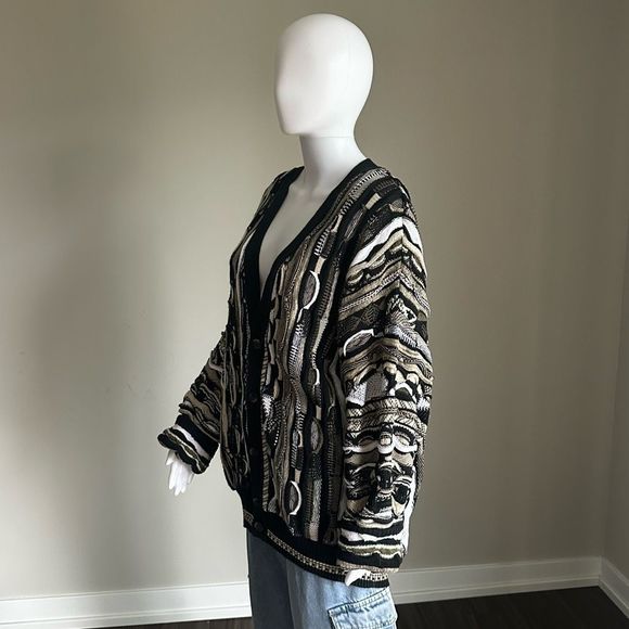 *Pending Coogi *Style Vintage Oversized Cardigan - Picture 5 of 8